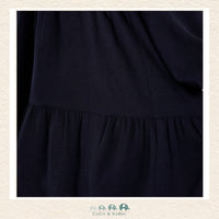 Molly Bracken Girl Tiered Ruffled Midi Babydoll Dress - Navy, CoCo & KaBri Children's Boutique, Brooks Alberta Canada