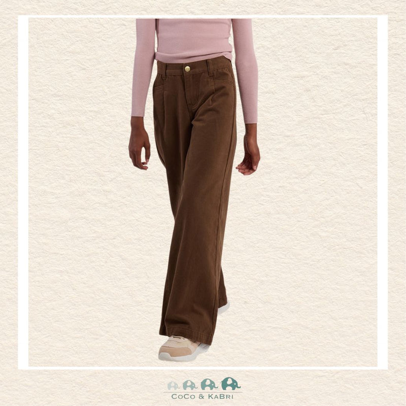 Molly Bracken Girl: Wide Pleated Pants - Brown, CoCo & KaBri Children's Boutique