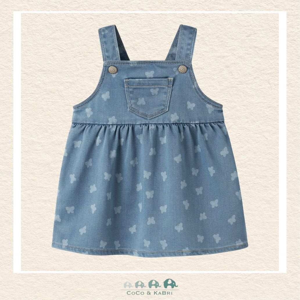 Name It: Baby Girl Butterfly Denim Dress, CoCo & KaBri Children's Boutique, Brooks Alberta Canada