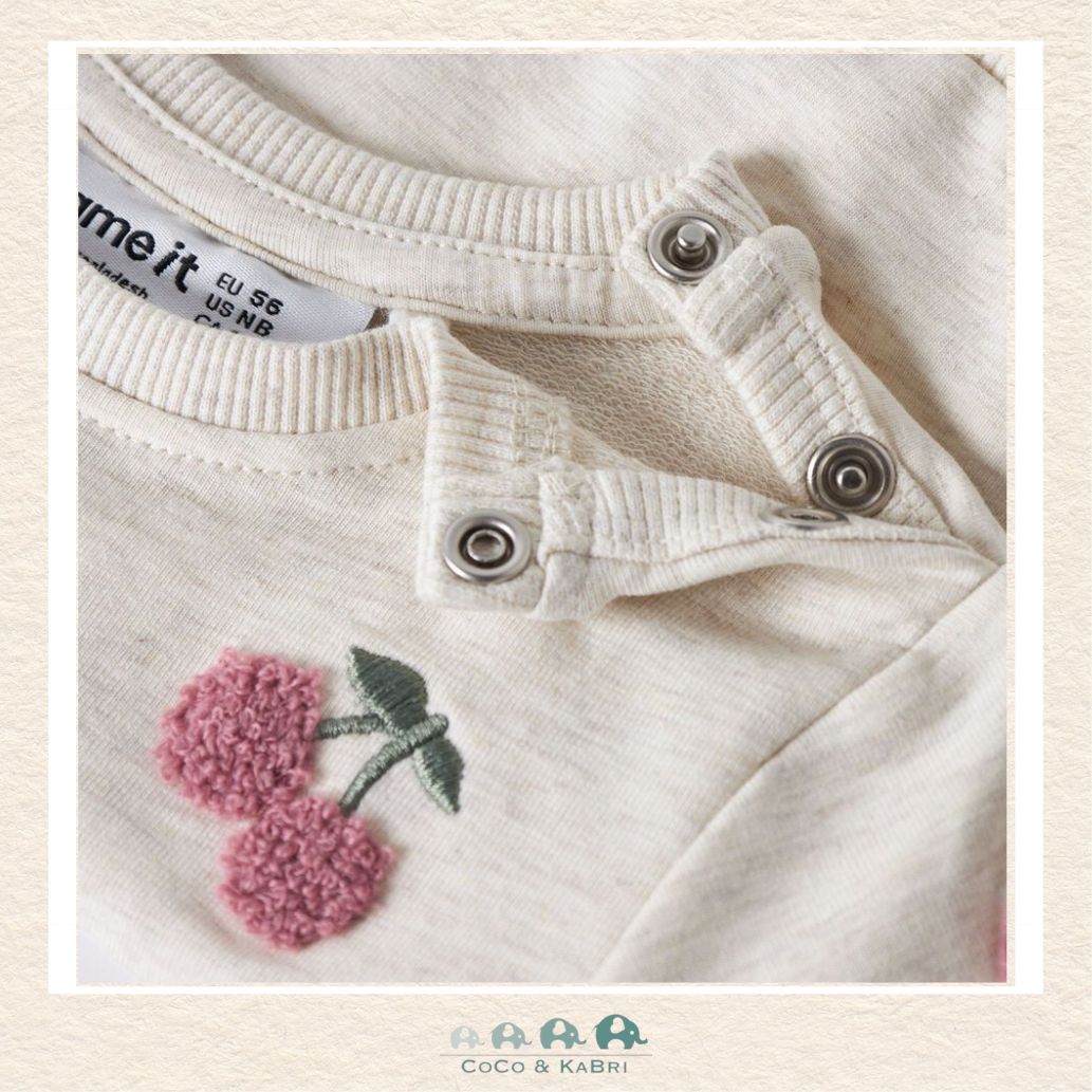 Name It: Baby Girl Cherry Sweatshirt, CoCo & KaBri Children's Boutique, Brooks Alberta Canada