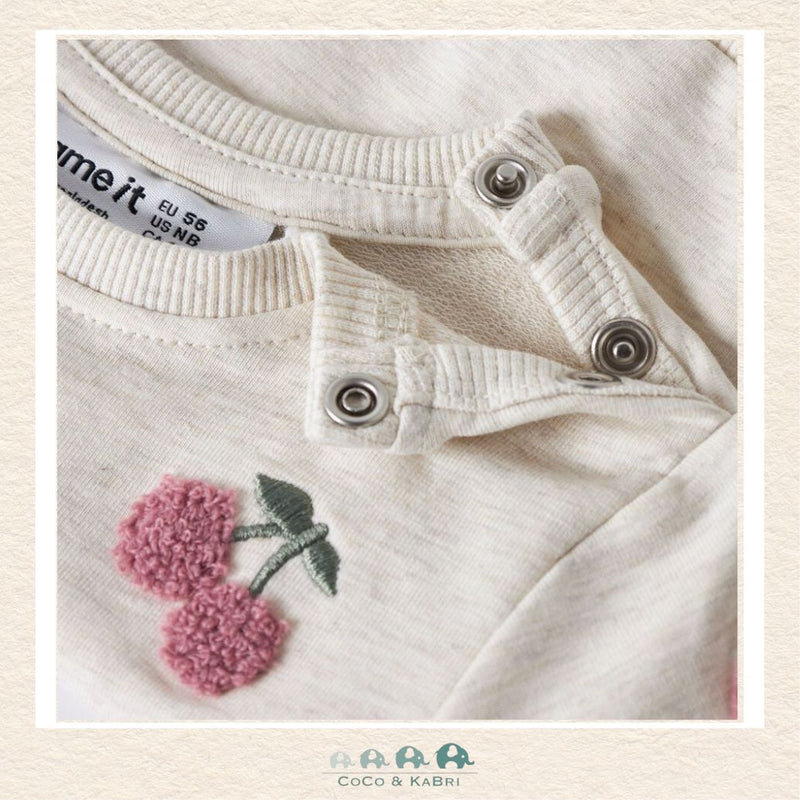 Name It: Baby Girl Cherry Sweatshirt, CoCo & KaBri Children's Boutique