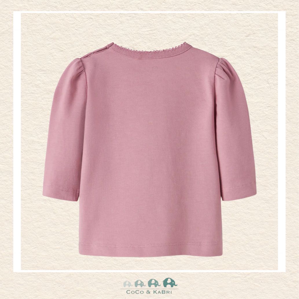 Back view of the pink unicorn sweatshirt showcasing the high-quality construction and the comfortable, relaxed fit through the torso