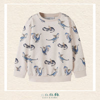 Front view of the Name It Boys' Sweatshirt featuring a bold dragon graphic and a comfortable ribbed crew neckline