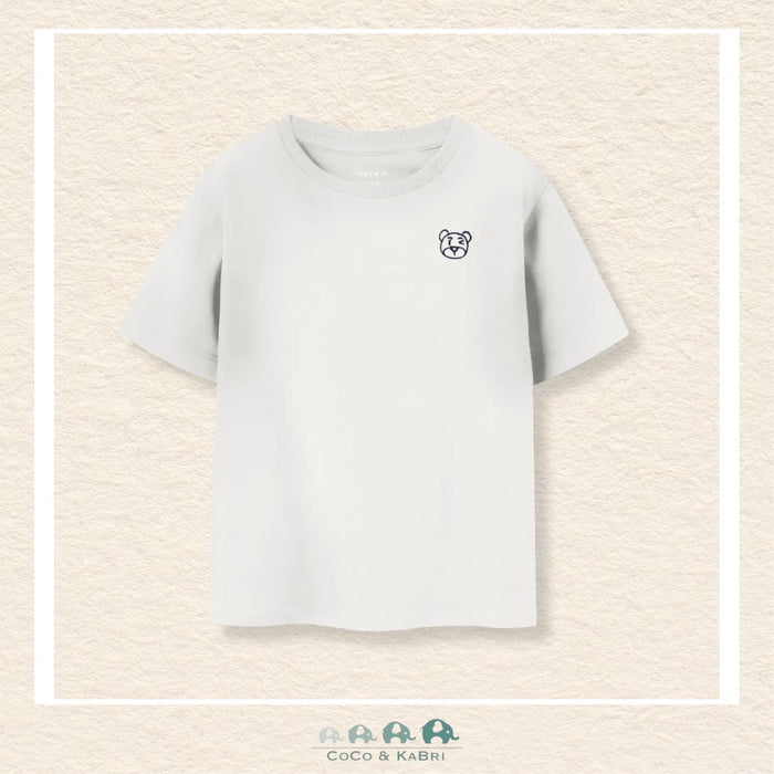 Name It: Boys' Teddy White Shirt, Front View, CoCo & KaBri Children's Boutique, Canada