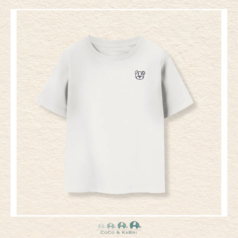 Name It: Boys' Teddy White Shirt, Front View, CoCo & KaBri Children's Boutique, Canada
