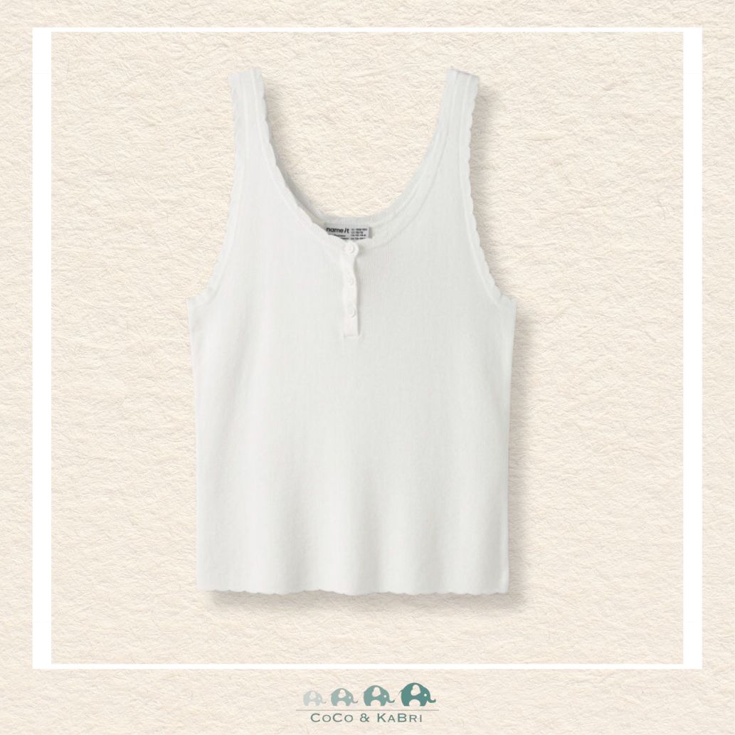 Name It: White Tank Top, CoCo & KaBri Children's Boutique, Brooks Alberta Canada