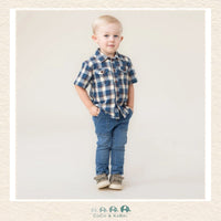 Nano: Baby Boy Button Up Plaid Shirt, CoCo & KaBri Children's Boutique, Brooks Alberta Canada