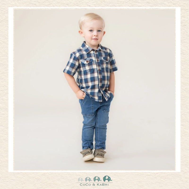 Nano: Baby Boy Button Up Plaid Shirt, CoCo & KaBri Children's Boutique, Brooks Alberta Canada