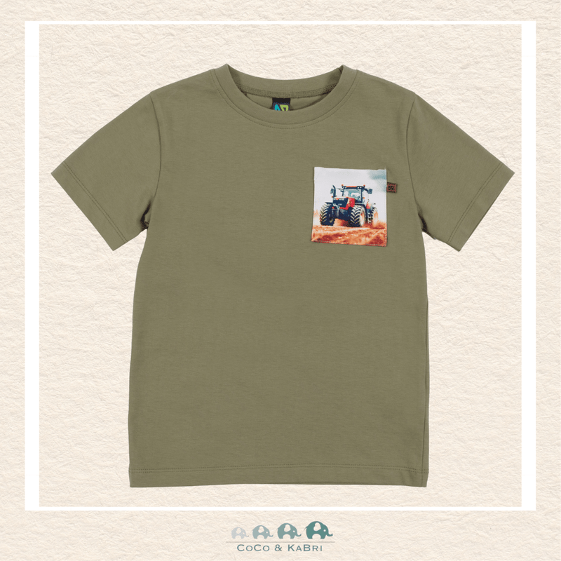 🇨🇦 Nano Baby Boy Green Tractor Tee, CoCo & KaBri Children's Boutique
