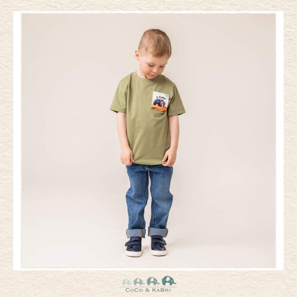 🇨🇦 Nano Baby Boy Green Tractor Tee, CoCo & KaBri Children's Boutique