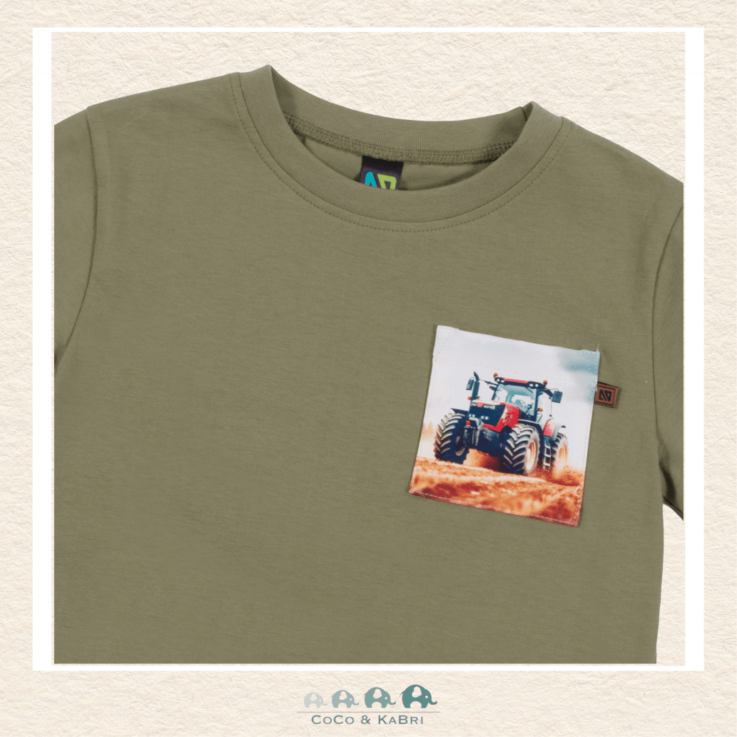 🇨🇦 Nano Baby Boy Green Tractor Tee, CoCo & KaBri Children's Boutique