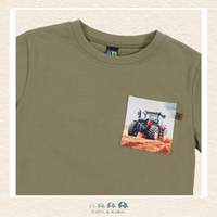 🇨🇦 Nano Baby Boy Green Tractor Tee, CoCo & KaBri Children's Boutique