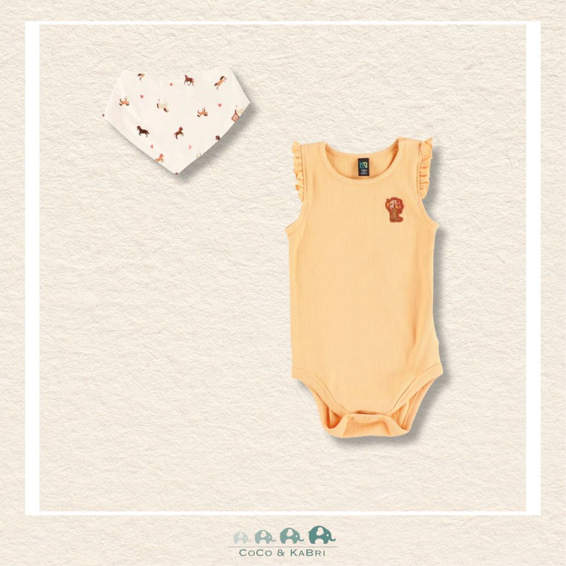 Nano: Baby Girl Bodysuit With Bib, CoCo & KaBri Children's Boutique