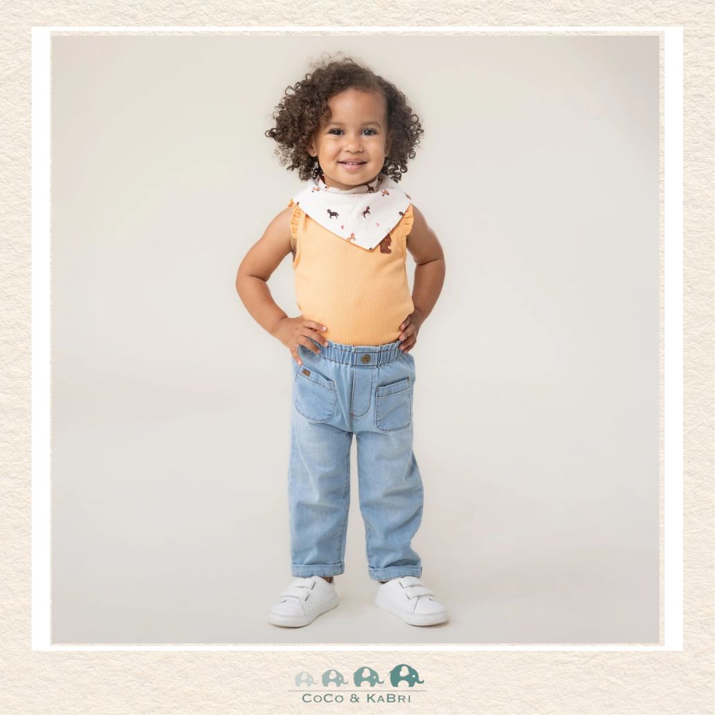 Nano: Baby Girl Bodysuit With Bib, CoCo & KaBri Children's Boutique, Brooks Alberta Canada