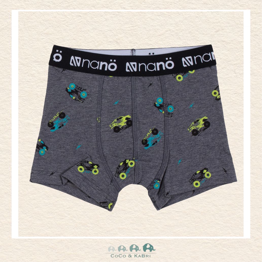 🇨🇦 Nano Boys Dark Gray Mix 2 Pack Boxers (Hockey & Cars), CoCo & KaBri Children's Boutique