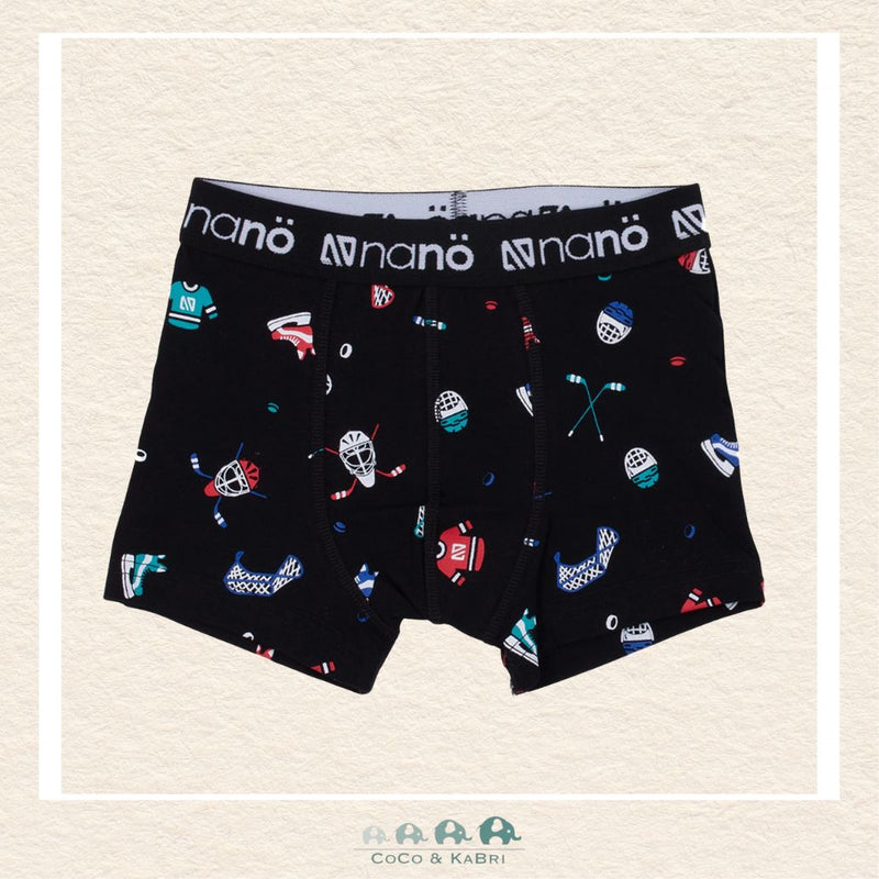 🇨🇦 Nano Boys Dark Gray Mix 2 Pack Boxers (Hockey & Cars), CoCo & KaBri Children's Boutique