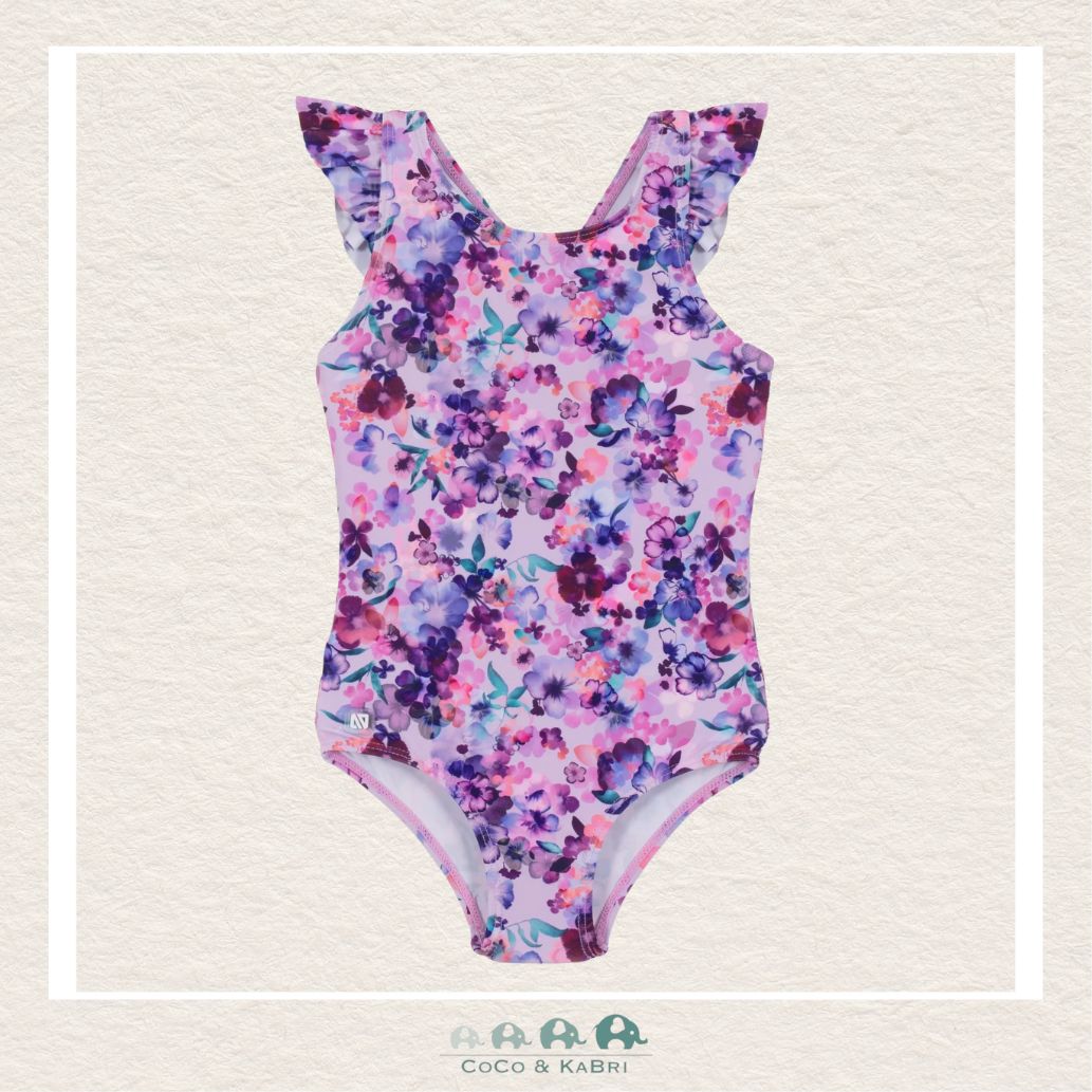 🇨🇦 Nano Girls One Piece Swimsuit - Purple Floral, CoCo & KaBri Children's Boutique