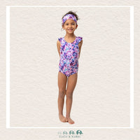 🇨🇦 Nano Girls One Piece Swimsuit - Purple Floral, CoCo & KaBri Children's Boutique