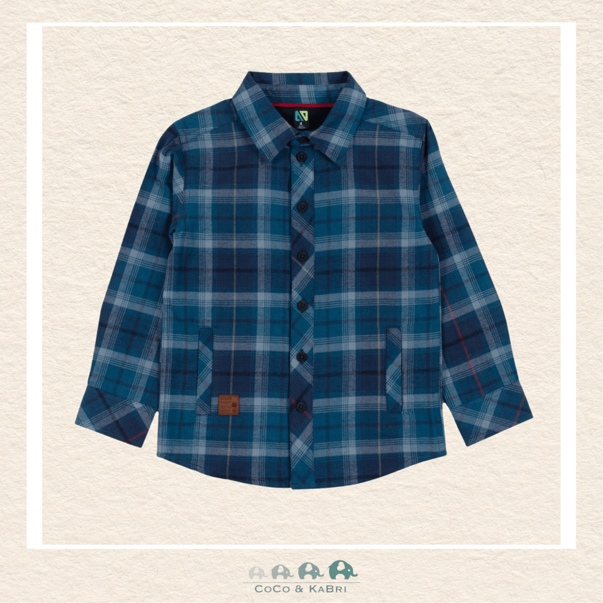 🇨🇦 Nano Navy Button Up Shirt, CoCo & KaBri Children's Boutique