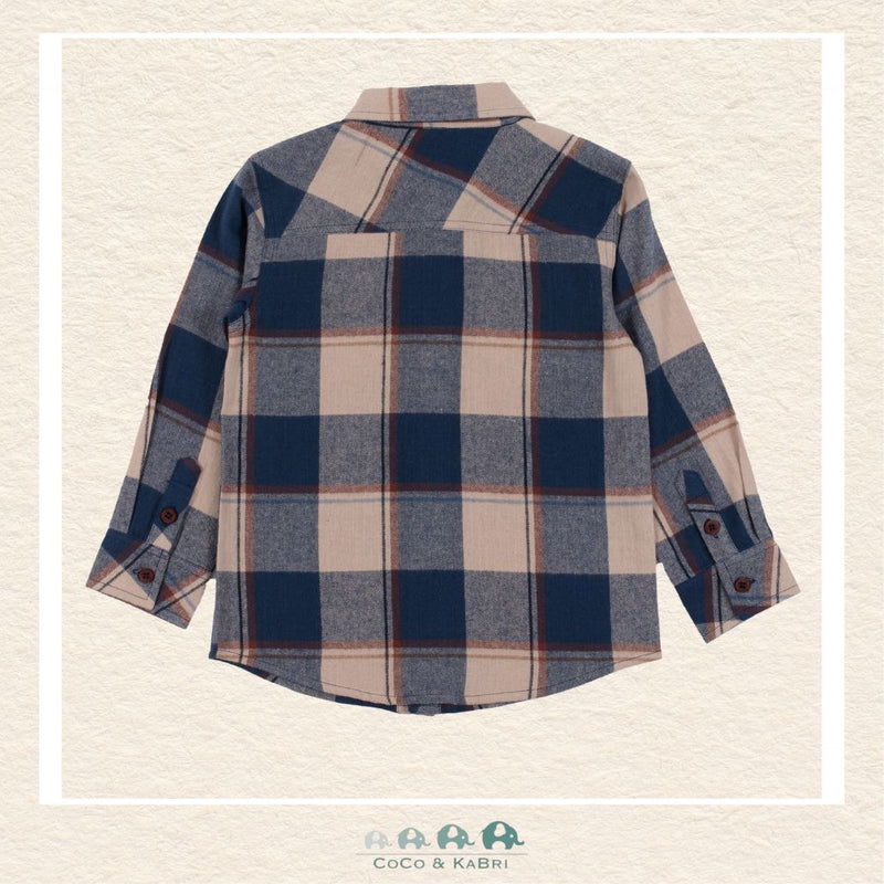 🇨🇦 Nano Navy Button Up Shirt, CoCo & KaBri Children's Boutique
