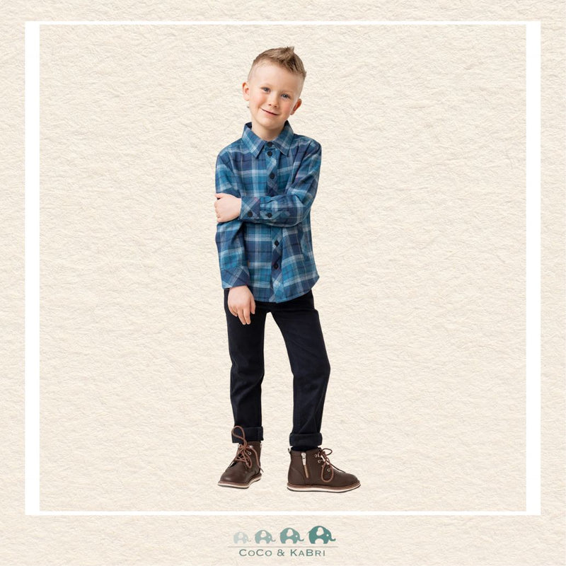 🇨🇦 Nano Navy Button Up Shirt, CoCo & KaBri Children's Boutique