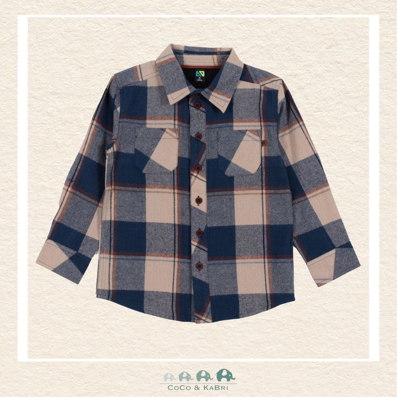 🇨🇦 Nano Navy Button Up Shirt, CoCo & KaBri Children's Boutique