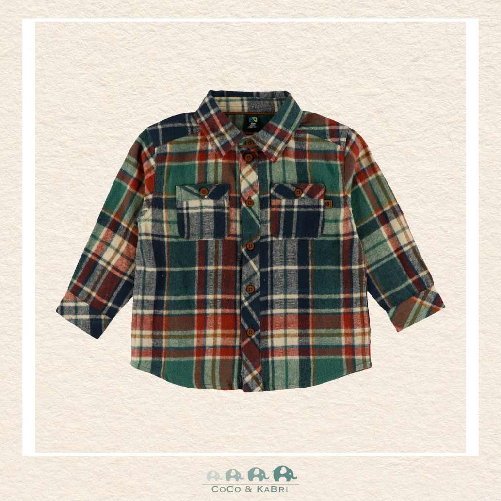 🇨🇦 Nano:Baby Boy Plaid Green Shirt, CoCo & KaBri Children's Boutique, Brooks Alberta Canada