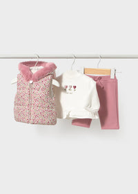 Mayoral Baby Girl Three Piece Vest Tracksuit