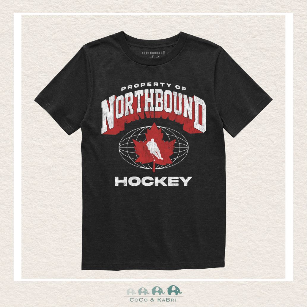 🇨🇦 Northbound Co: Youth Property of Tshirt (Black with Red Accents ), CoCo & KaBri Children's Boutique