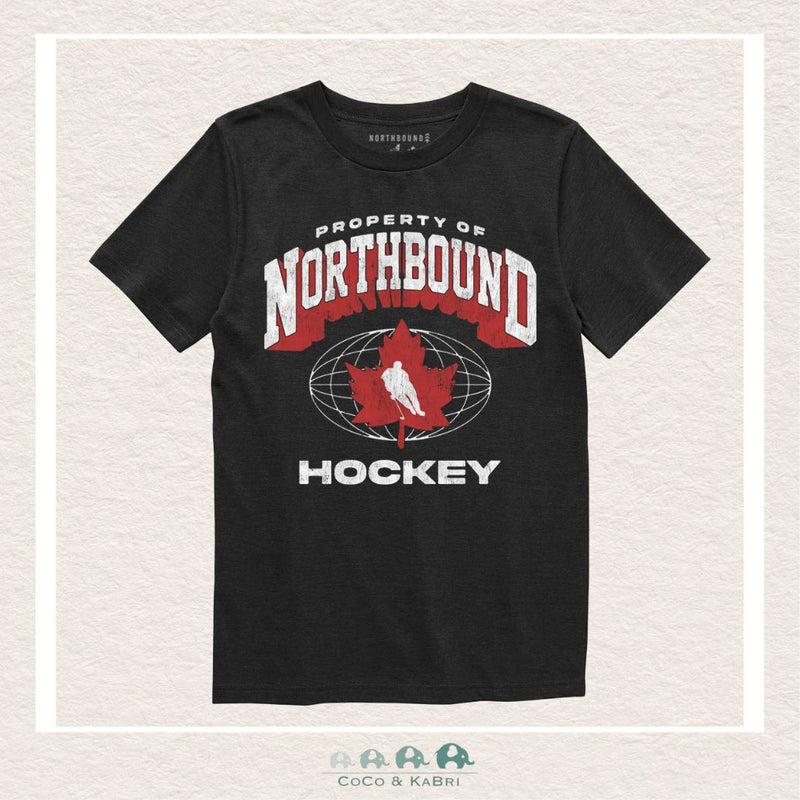 🇨🇦 Northbound Co: Youth Property of Tshirt (Black with Red Accents ), CoCo & KaBri Children's Boutique
