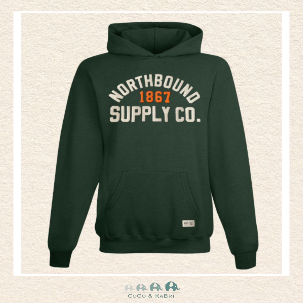 Northbound Supply Co: Youth Boys' 1867 Suede Puff Hoodie - Forrest Green, CoCo & KaBri Children's Boutique
