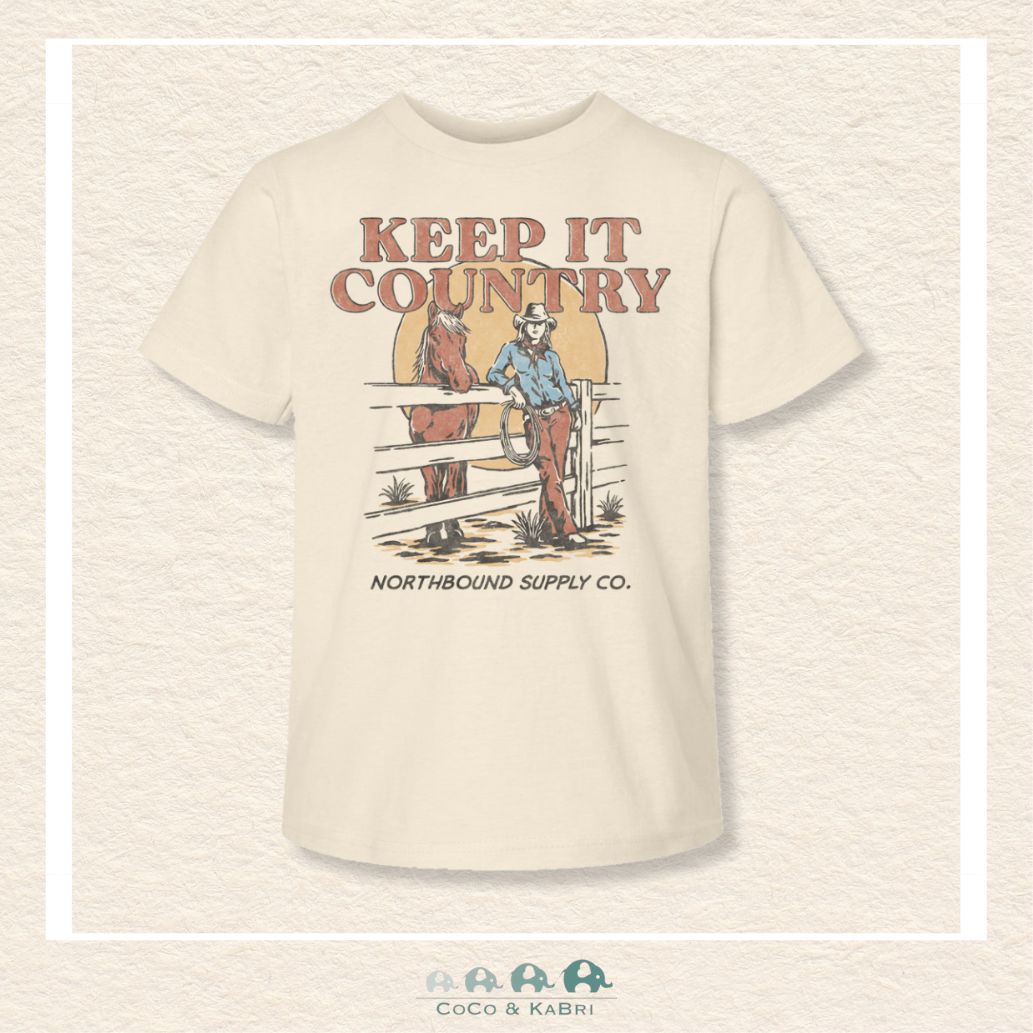 🇨🇦 Northbound Supply Co: Youth Girls' Keep It Country Tshirt, CoCo & KaBri Children's Boutique