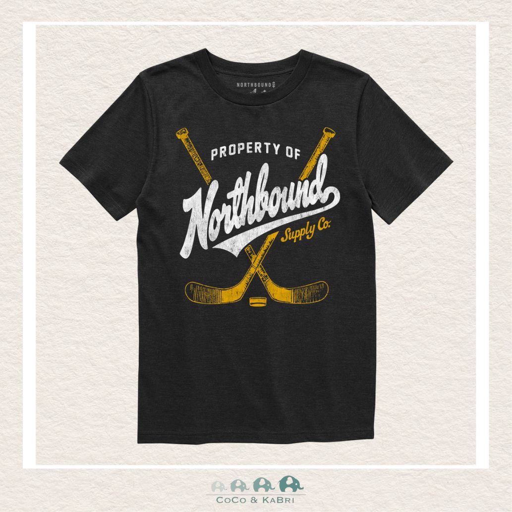🇨🇦 Northbound Supply Co: Youth Hockey Sticks Tshirt, CoCo & KaBri Children's Boutique