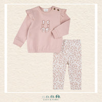 🇨🇦 Petit Lem: Baby Girl Horseshoe Sweatshirt & Pink Legging Set, CoCo & KaBri Children's Boutique, Brooks Alberta Canada