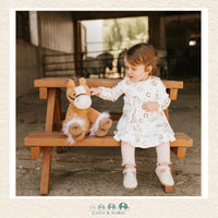 🇨🇦 Petit Lem: Baby Girl Horseshoe Tunic Dress with Pink Leggings, CoCo & KaBri Children's Boutique, Brooks Alberta Canada