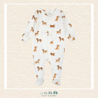 Petit Lem: Golf Pups Print on Off - White Sleeper, CoCo & KaBri Children's Boutique, Brooks Alberta Canada