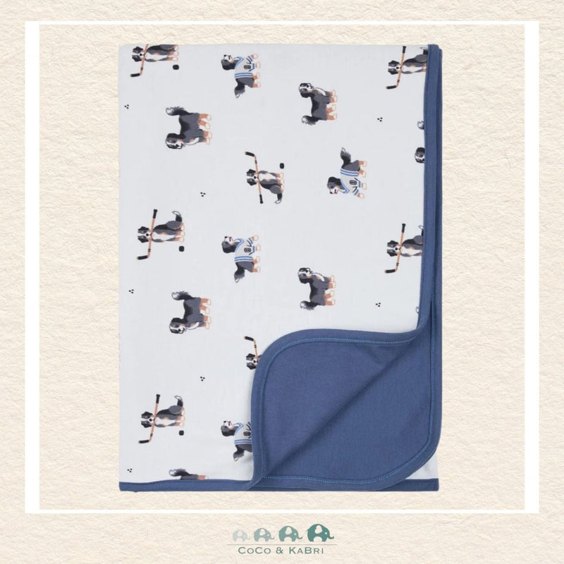 Petit Lem: Hockey Bermese Mountain Dog Blanket, CoCo & KaBri Children's Boutique, Brooks Alberta Canada