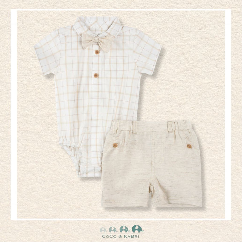 Petit Lem: Poplin Shirt & Chambray Short Set, CoCo & KaBri Children's Boutique, Brooks Alberta Canada