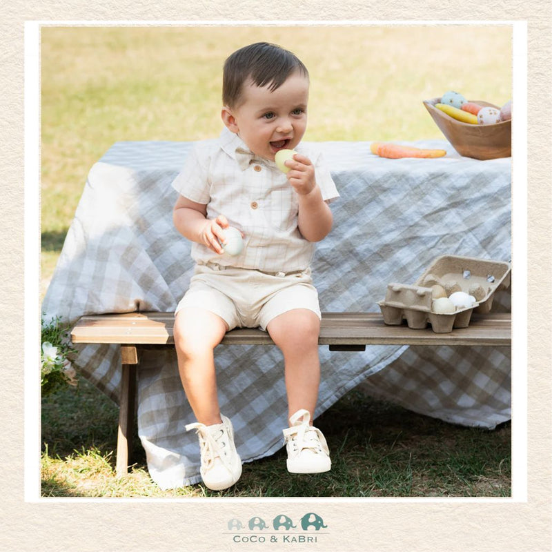 Petit Lem: Poplin Shirt & Chambray Short Set, CoCo & KaBri Children's Boutique, Brooks Alberta Canada