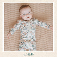 Petit Lem: Spring Flowers Print on Creme Sleeper, CoCo & KaBri Children's Boutique