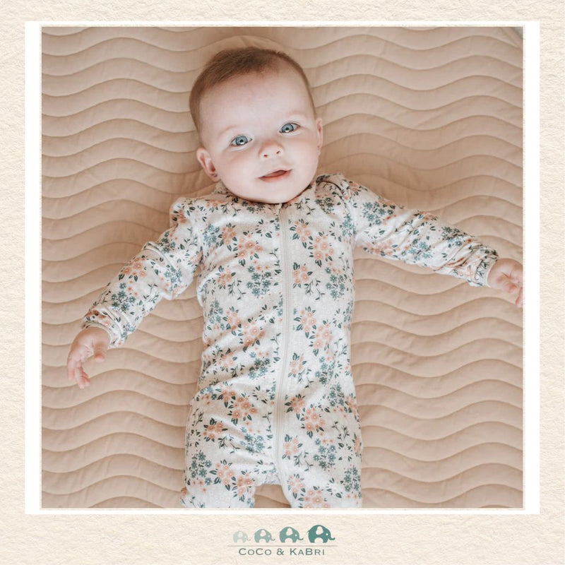Petit Lem: Spring Flowers Print on Creme Sleeper, CoCo & KaBri Children's Boutique, Brooks Alberta Canada