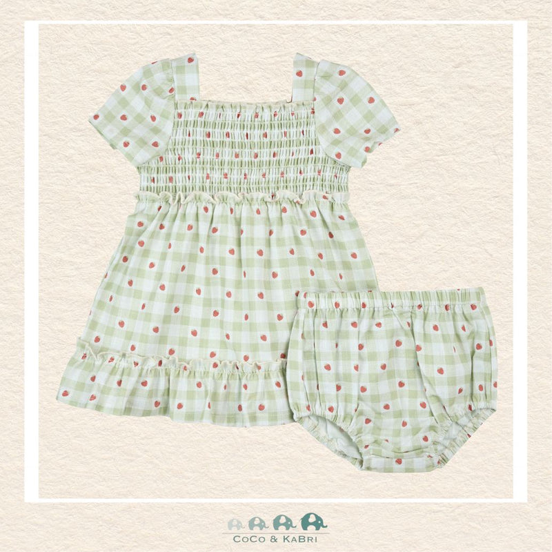 Petit Lem: Strawberry Gingham Print Dress Set, CoCo & KaBri Children's Boutique, Brooks Alberta Canada