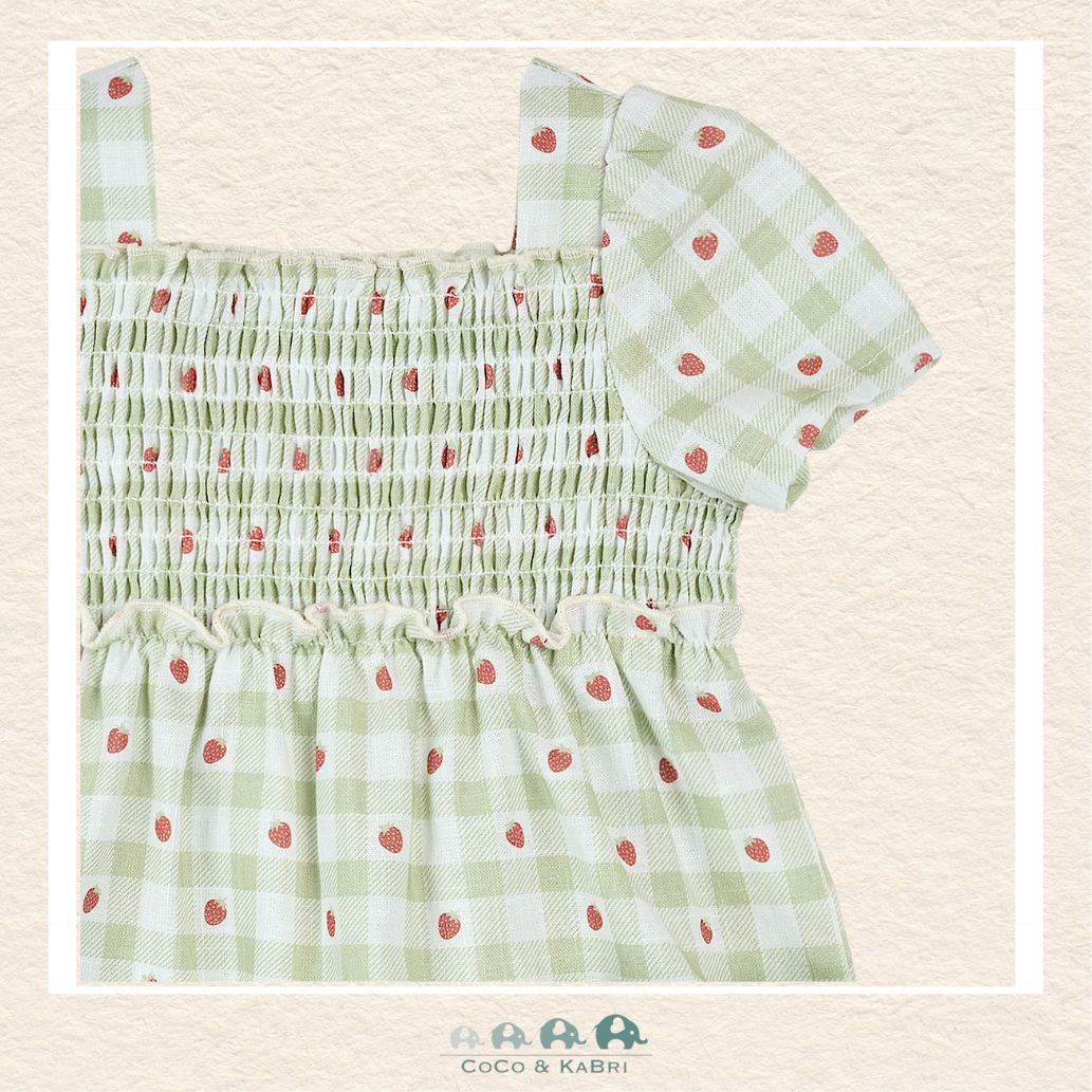 Petit Lem: Strawberry Gingham Print Dress Set, CoCo & KaBri Children's Boutique, Brooks Alberta Canada