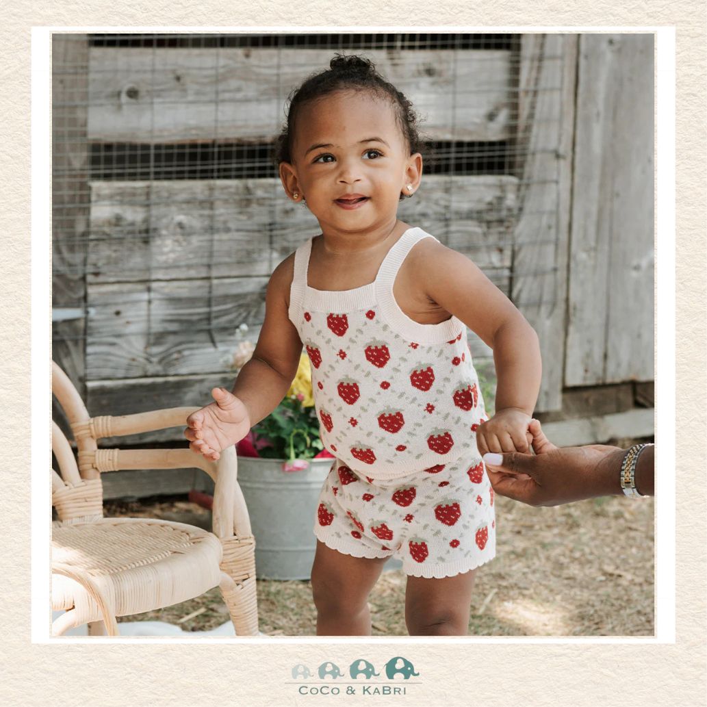Petit Lem: Strawberry Knit Short Set, CoCo & KaBri Children's Boutique