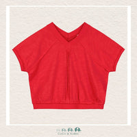 Poppet & Fox Girls Red Crop Tshirt, CoCo & KaBri Children's Boutique