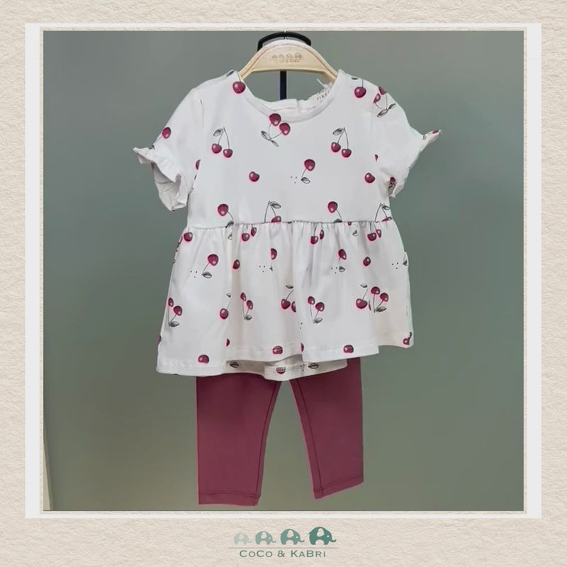 Petit Lem Cherry Two Piece outfit Rotating
