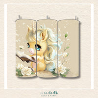 Reading Unicorn 20 oz Stainless Steel Tumbler (Can be customized with name), CoCo & KaBri Children's Boutique