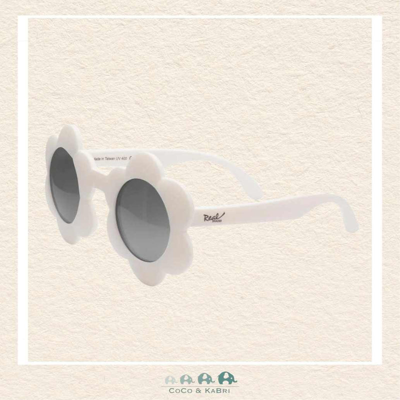 Real Shades: Bloom Unbreakable UV Sunglasses, White, CoCo & KaBri Children's Boutique
