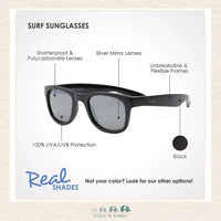 Real Shades: Surf Unbreakable UV Iconic Sunglasses, Black, CoCo & KaBri Children's Boutique
