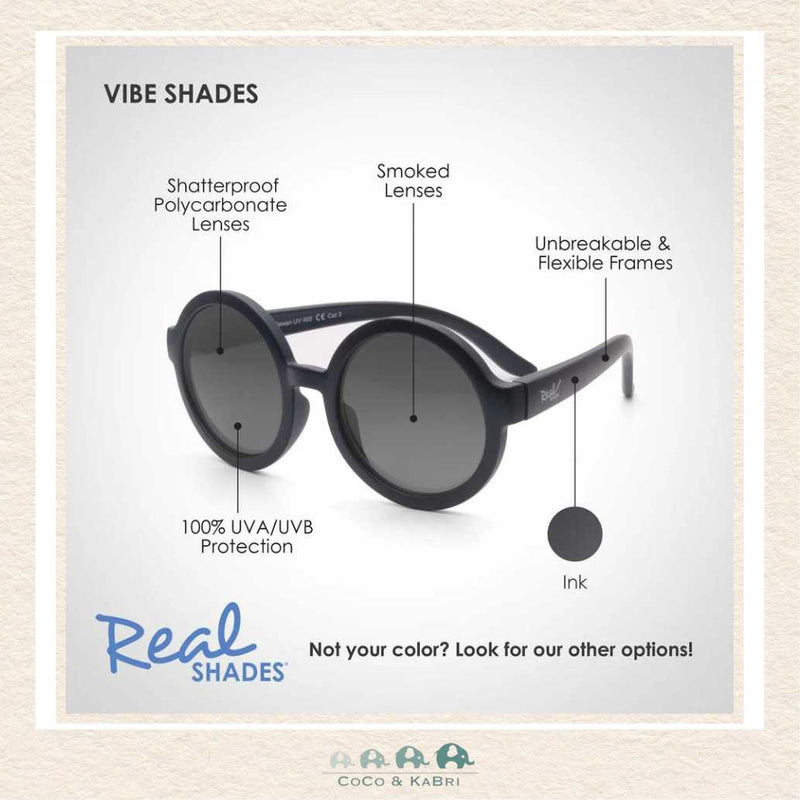 Real Shades: Vibe Unbreakable UV Fashion Sunglasses, Ink, CoCo & KaBri Children's Boutique